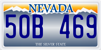 NV license plate 50B469