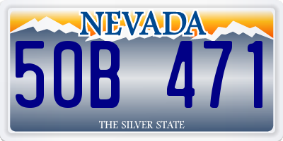 NV license plate 50B471