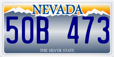 NV license plate 50B473