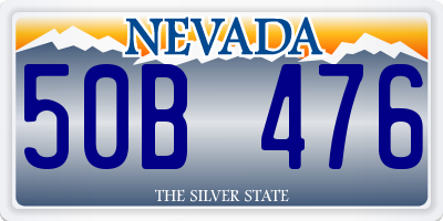 NV license plate 50B476