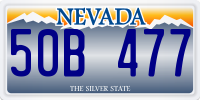 NV license plate 50B477