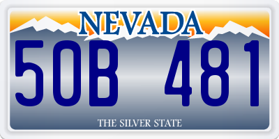 NV license plate 50B481