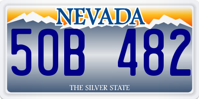 NV license plate 50B482