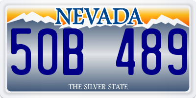 NV license plate 50B489