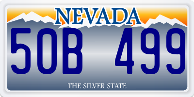 NV license plate 50B499