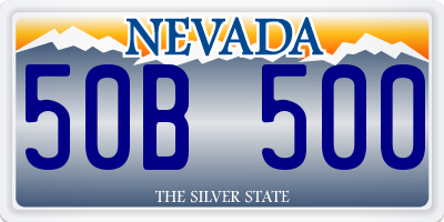 NV license plate 50B500