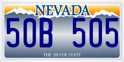 NV license plate 50B505