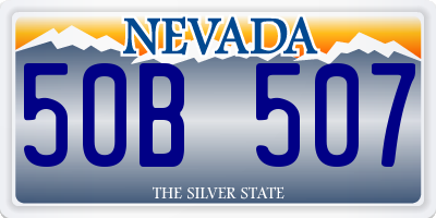 NV license plate 50B507