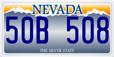 NV license plate 50B508