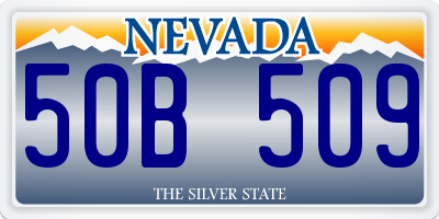 NV license plate 50B509