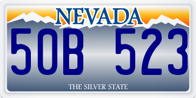 NV license plate 50B523