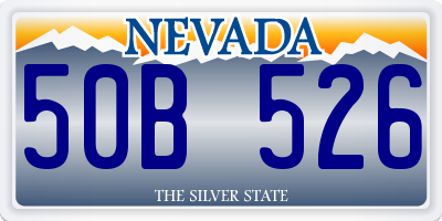 NV license plate 50B526