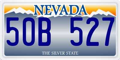 NV license plate 50B527