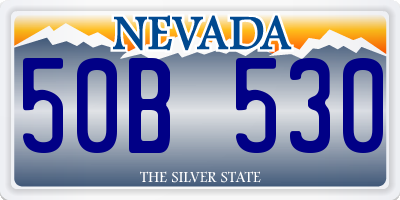 NV license plate 50B530
