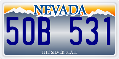 NV license plate 50B531