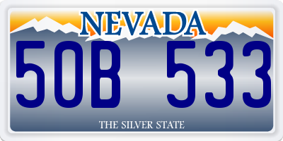 NV license plate 50B533