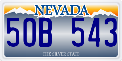 NV license plate 50B543