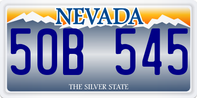 NV license plate 50B545