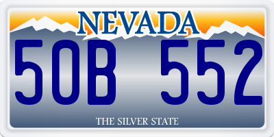 NV license plate 50B552