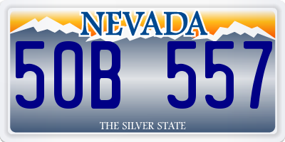 NV license plate 50B557