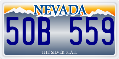 NV license plate 50B559