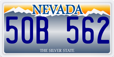 NV license plate 50B562
