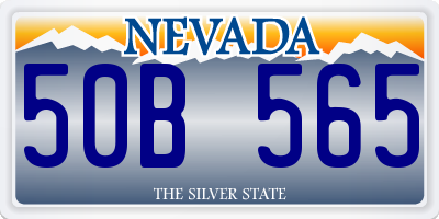 NV license plate 50B565