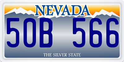 NV license plate 50B566