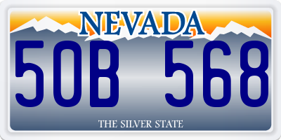 NV license plate 50B568