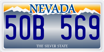 NV license plate 50B569