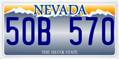 NV license plate 50B570