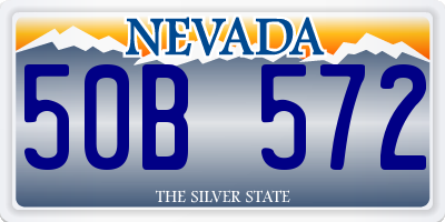 NV license plate 50B572