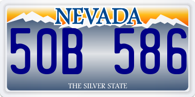 NV license plate 50B586