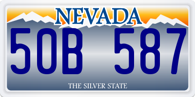 NV license plate 50B587