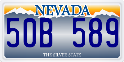 NV license plate 50B589