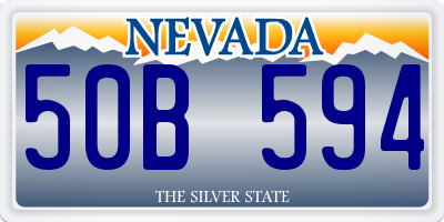 NV license plate 50B594