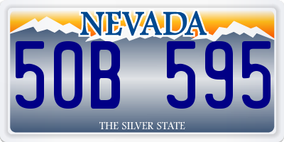 NV license plate 50B595