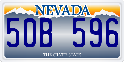 NV license plate 50B596