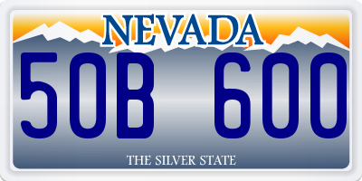 NV license plate 50B600