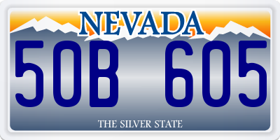 NV license plate 50B605