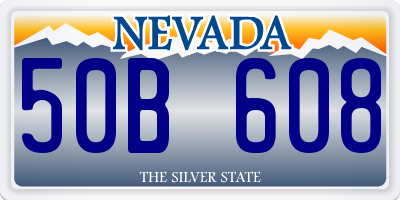 NV license plate 50B608
