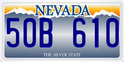 NV license plate 50B610