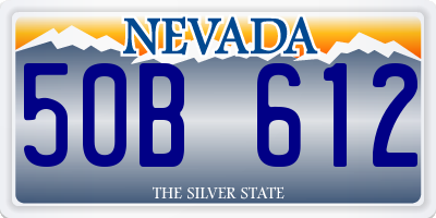 NV license plate 50B612
