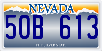 NV license plate 50B613