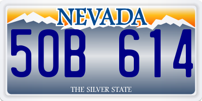 NV license plate 50B614