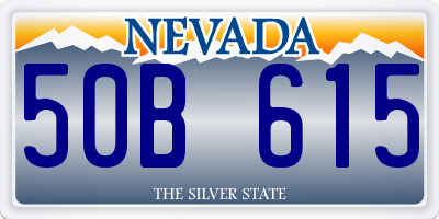 NV license plate 50B615