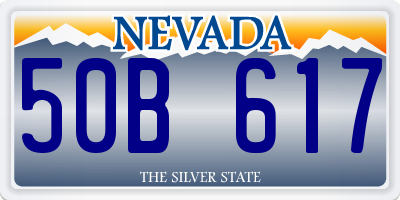 NV license plate 50B617
