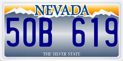 NV license plate 50B619