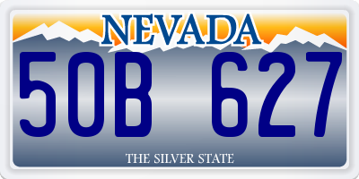 NV license plate 50B627