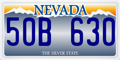 NV license plate 50B630